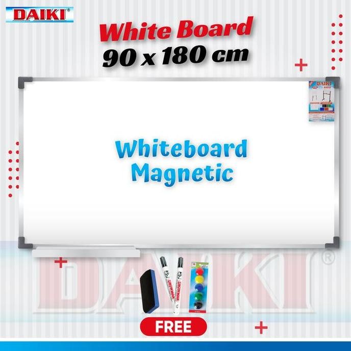 

Whiteboard / Papan Tulis Magnetic Daiki Uk 90X180 Cm New Stok