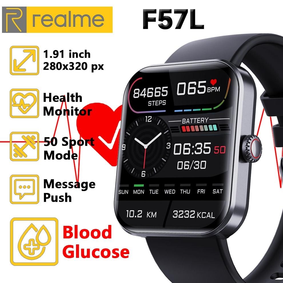 2024 HOTSmartwatch F57L NEW Blood Glucose 1.91 inch Screen Blood Glucose Smart Watch Electrocardiogr