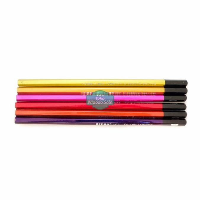 

Pensil 2B Kenko 6373 Hitam Kayu Serut Metallic Colors - 1 Box Isi 12 Lusin New Stok