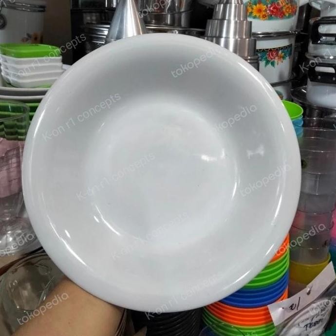 TERLARIS - 1 Lusin piring makan cekung omega 9 inch keramik polos