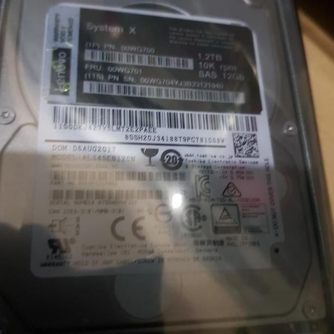 TERLARIS - HDD Lenovo 1.2TB 10K 12Gbps 2.5 G3HS harddisk 00WG700 00wg701