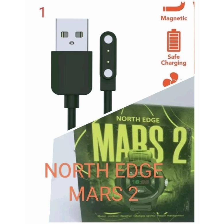 North Edge Mars 2 Smart Watch Kabel Charger Smartwatch North Edge E102 Mars 2 North edge Mars2 Magne