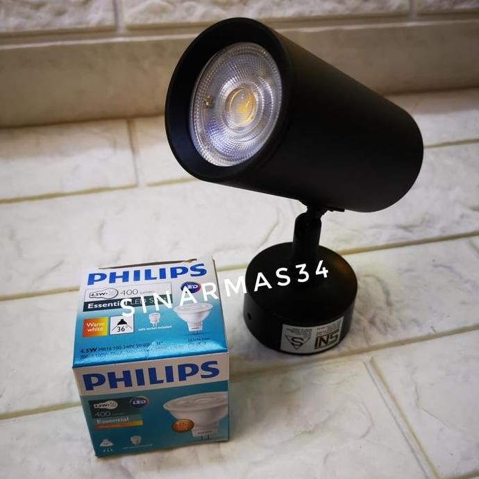 Lampu Spotlight Tabung LED Philips MR16 4.5W Tempel Plafon Halogen
