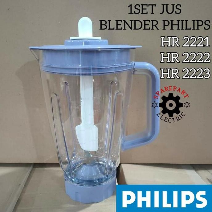Gelas Jus + Pisau Blender Philips HR2221 HR2222 HR2223 Original Sparepart