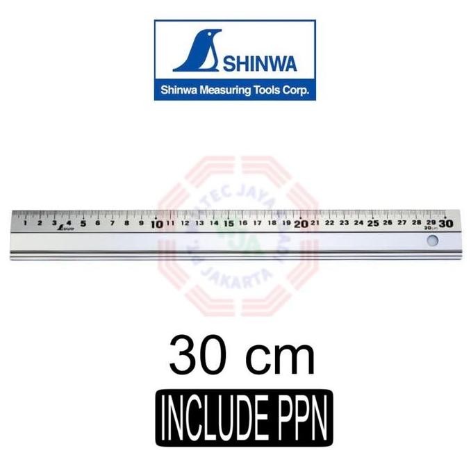 

Shinwa - 65417 Penggaris Alumunium 30Cm / Anti Slip Ruler 300Mm New Stok