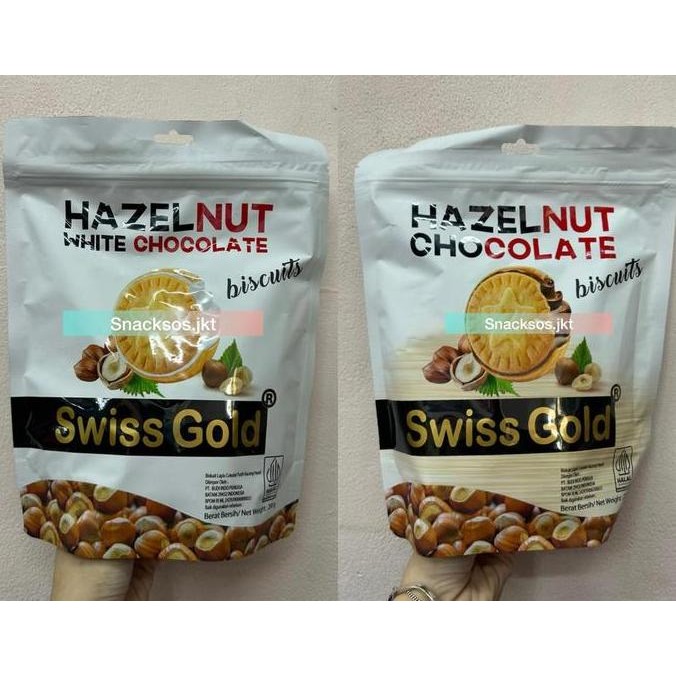 

SWISSGOLD CHOCOLATE HAZELNUT / HAZELNUT WHITE CHOCOLATE BISCUIT - SWISS GOLD