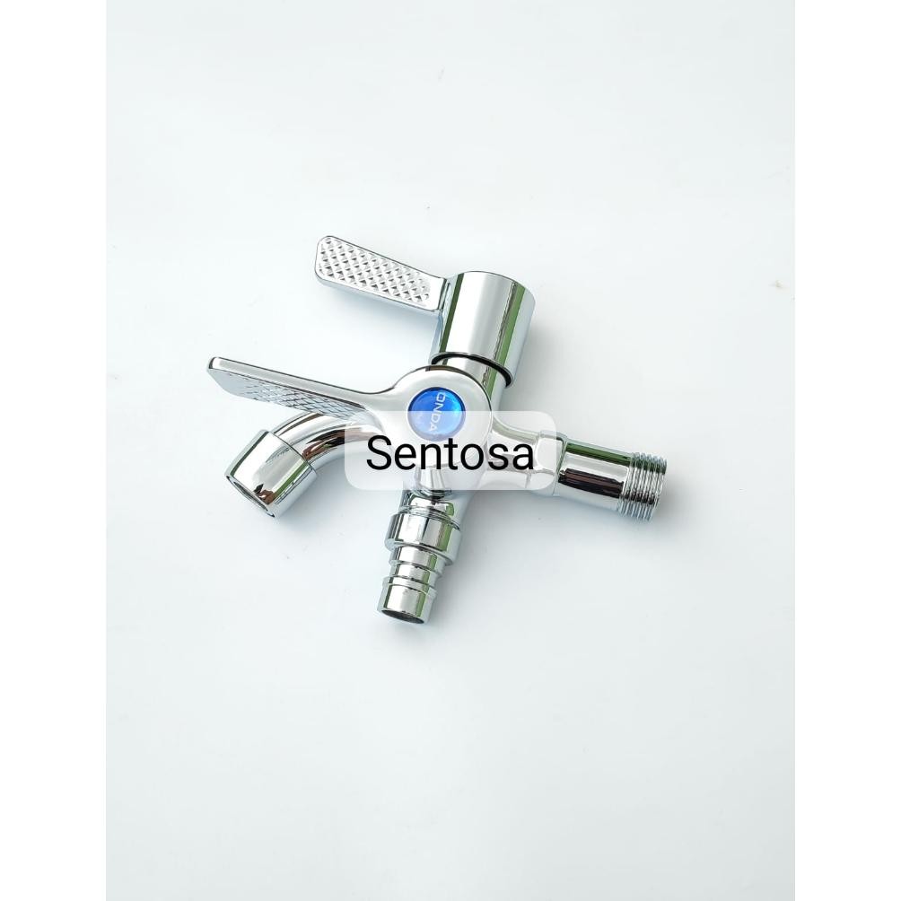 Ct_C1077 Kran Cabang Onda 1/2 - Kran Air Double Cabang Shower Onda - Kran Cabang Mesin Cuci Onda An-