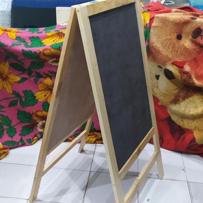 

Papan Tulis Kapur Ukm 50X70 Menu Cafe Chalkboard Paoqn Stand 2 Sisi Bahan Kayu Jati Belanda Pinus Reclaimed Cocok Untuk Photo Booth Restaurant Cafe Bazar Home Decor New Stok
