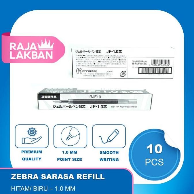 

Isi Ulang Pulpen Refill Zebra Sarasa Jf 1.0 Mm/ Tinta Hitam & Biru - Pak New Stok