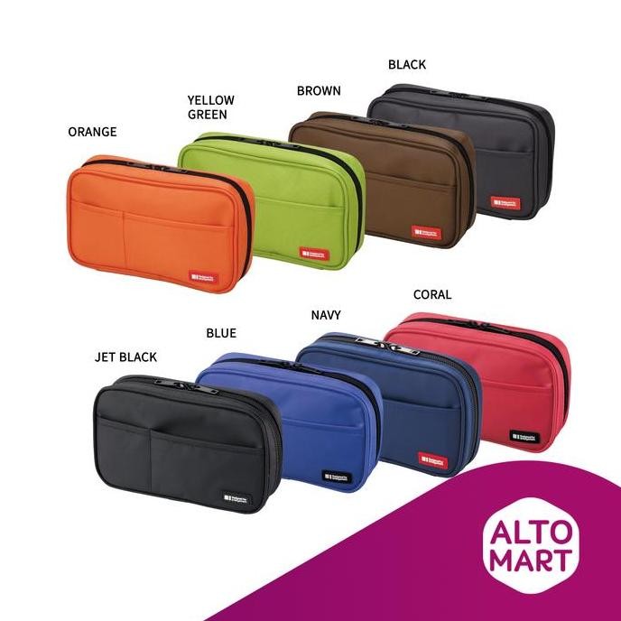 

Lihit Lab A-7551 Zipper Pencil Case Tempat Kotak Pensil Resleting Pen New Stok
