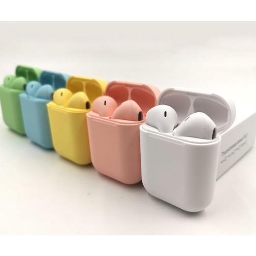 Original Headset Bluetooth Inpods I12 Macaron Earphone Wireles Tws I12 Macaron Un-1