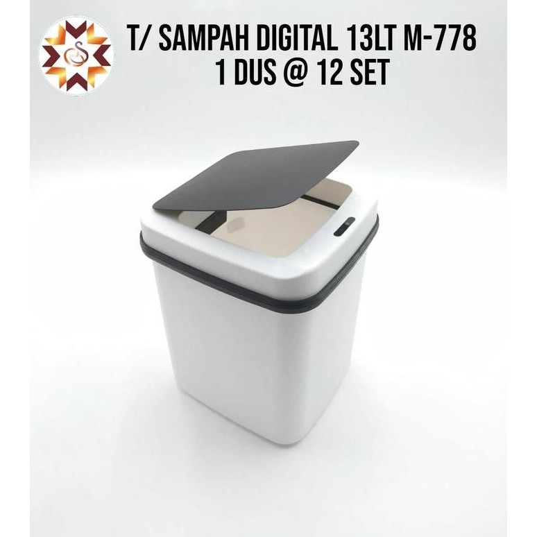 Tempat Sampah Sensor Otomatis/Tempat Sampah Digital 13LT