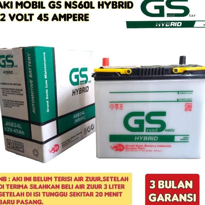 NEW Aki Mobil Avanza/Rush/Taruna/Xenia/Escudo GS Gold Star NS60 Premium 45 Ampere