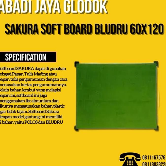 

Soft Board Bludru 60X120 New Stok