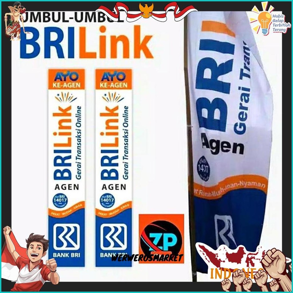 Brilink Umbul Umbul Agen Brilink 50 X 300Cm Bahan Tc Cod