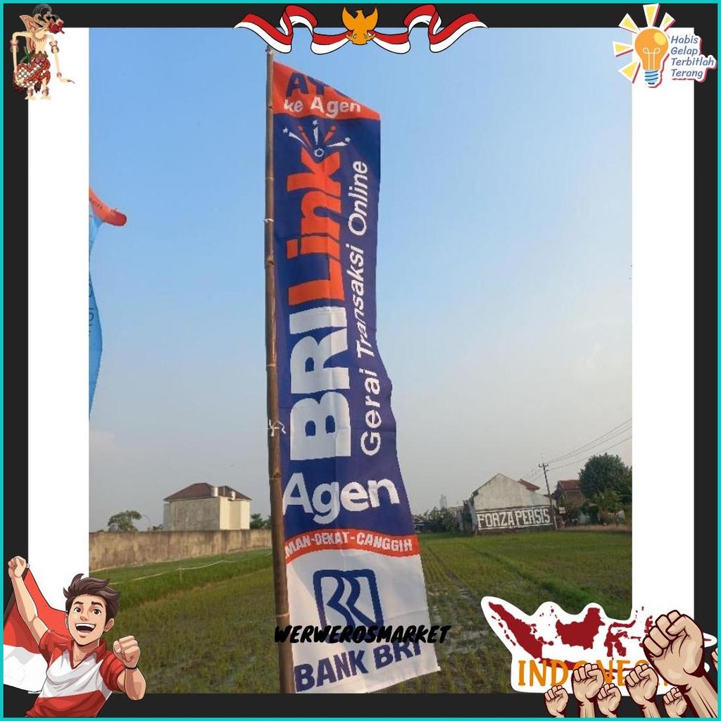 Umbul Umbul Agen Brilink Ukuran : 60 X 300Cm Cod