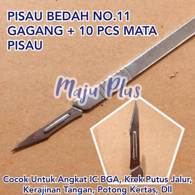 

Pisau Bedah No.11 Gagang + Mata Pisau 10Pcs
