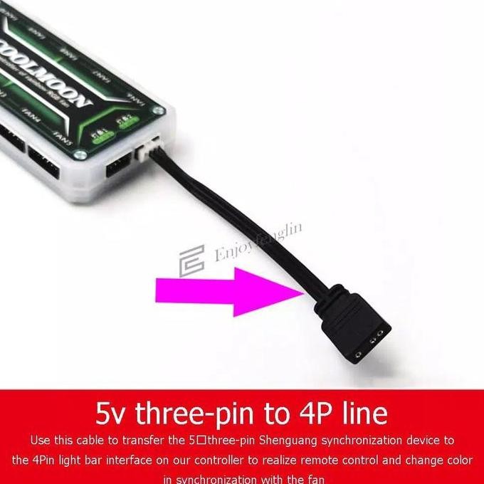 kabel splitter 6pin 4pin controller remote to 3pin ARGB universal murah