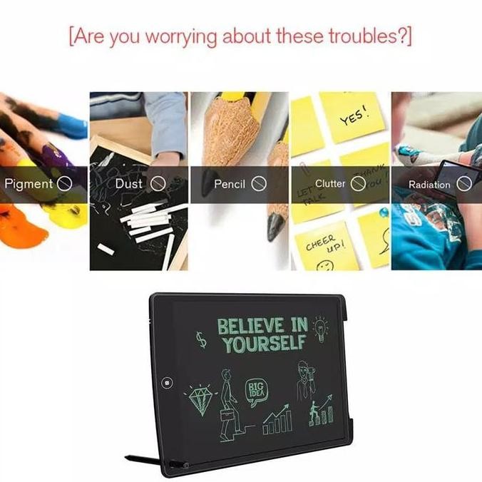 Papan Tulis Digital, Lcd Writing Tablet Ukuran Besar Lebar 12 Inch New Stok