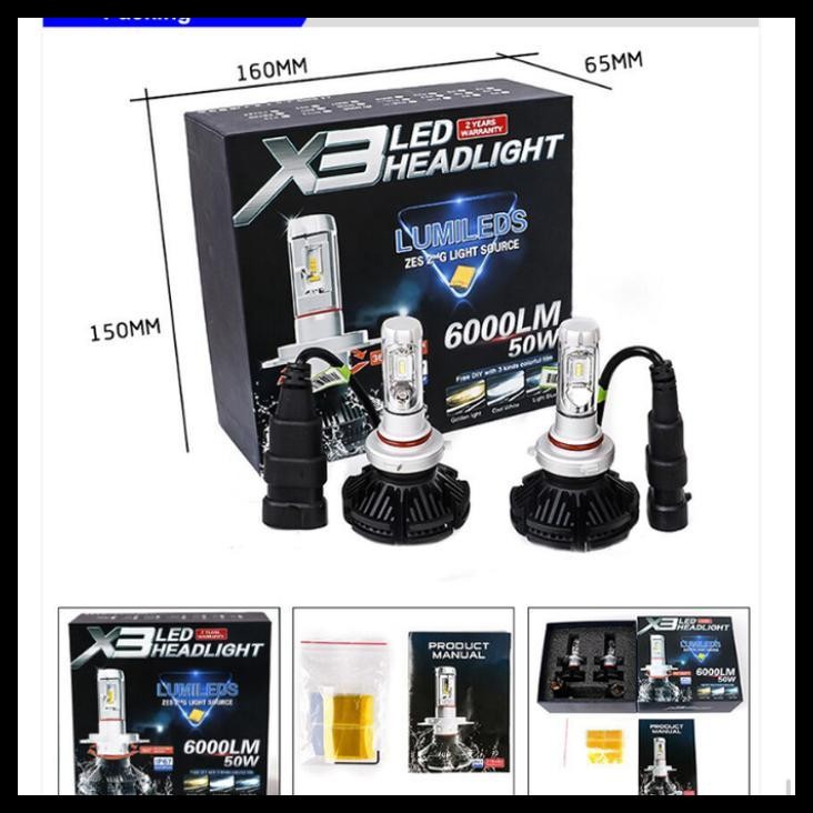 TERMURAH LAMPU LED HAED LAMPU TURBO LED X3 H4 H 11 3 WARNA FOR TOYOTA ALL NEW F 