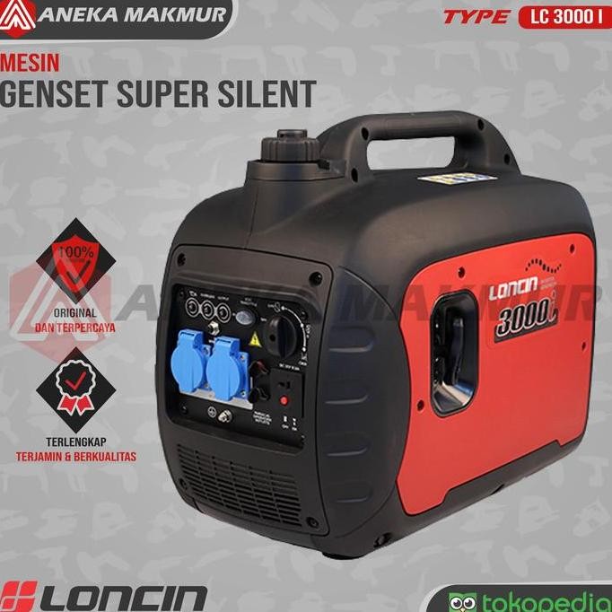 ready  Loncin Genset Super Silent Bensin LC 3000 I Generator Set 2500 Watt