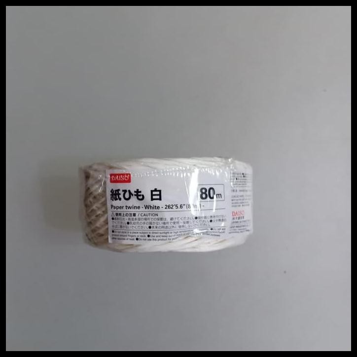 

BEST DEAL PAPER TWINE TALI KADO BAHAN KERTAS PUTIH TEBAL 2MM PANJANG 80M !