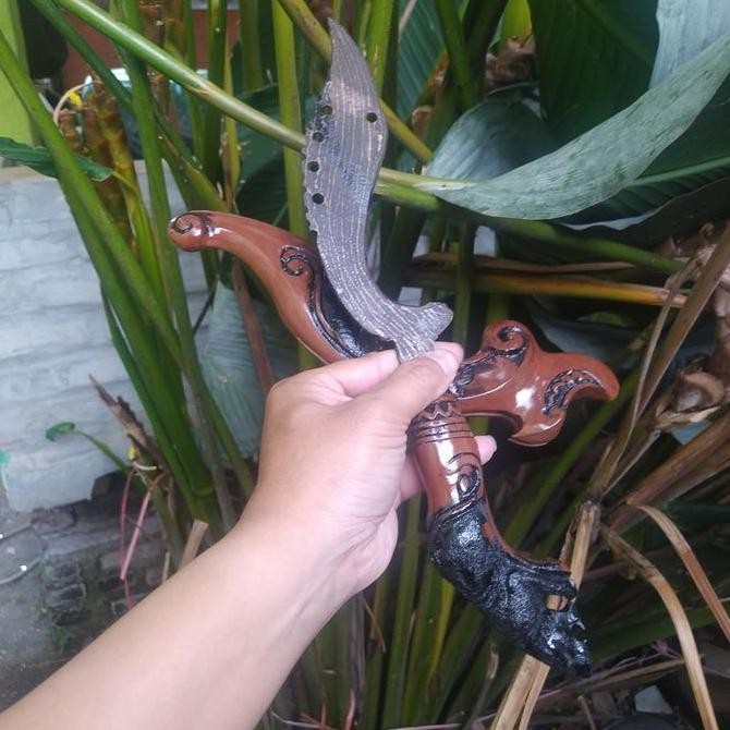 Kujang Baja Esak Pamor Damaskus