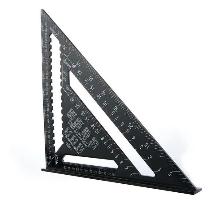 Penggaris Siku Tukang Speed Square 12" Besi Quick Square Woodworkin New Stok