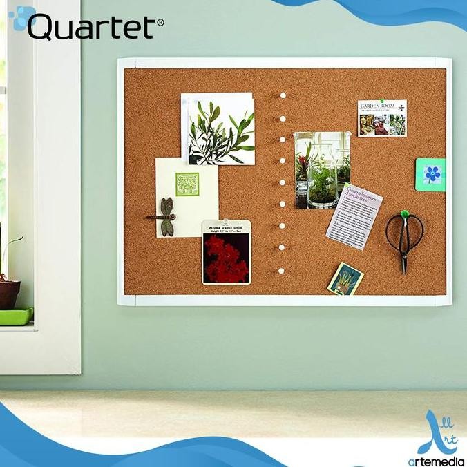 

Quartet Buletin Board - Papan Oak Cork Whiteframe 43Cmx58,5Cm New Stok