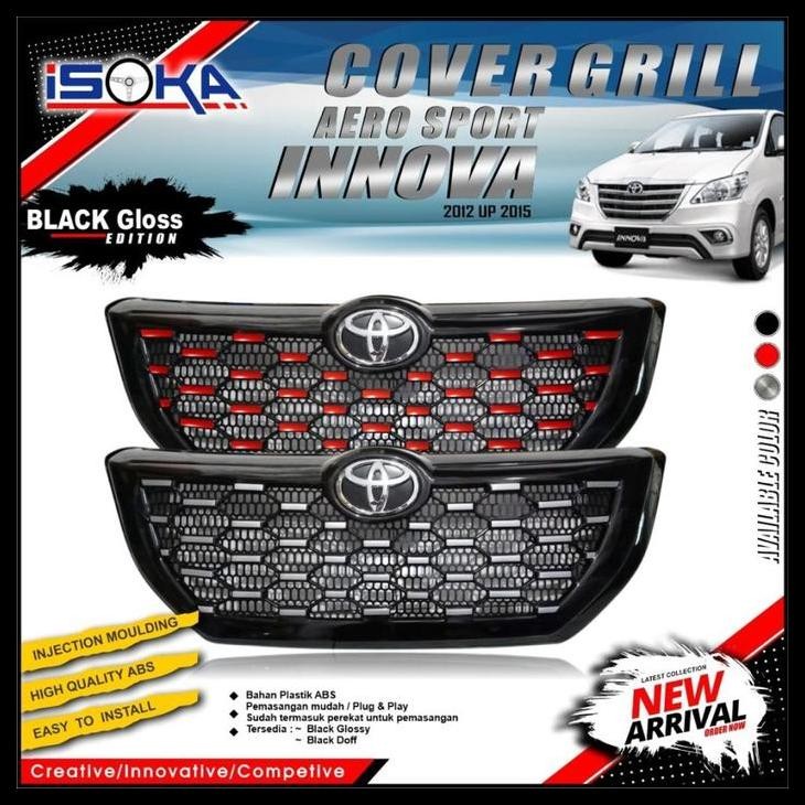 GRATIS ONGKIR GRILL GRILL DEPAN MOBIL INNOVA 2012-2015 HITAM 