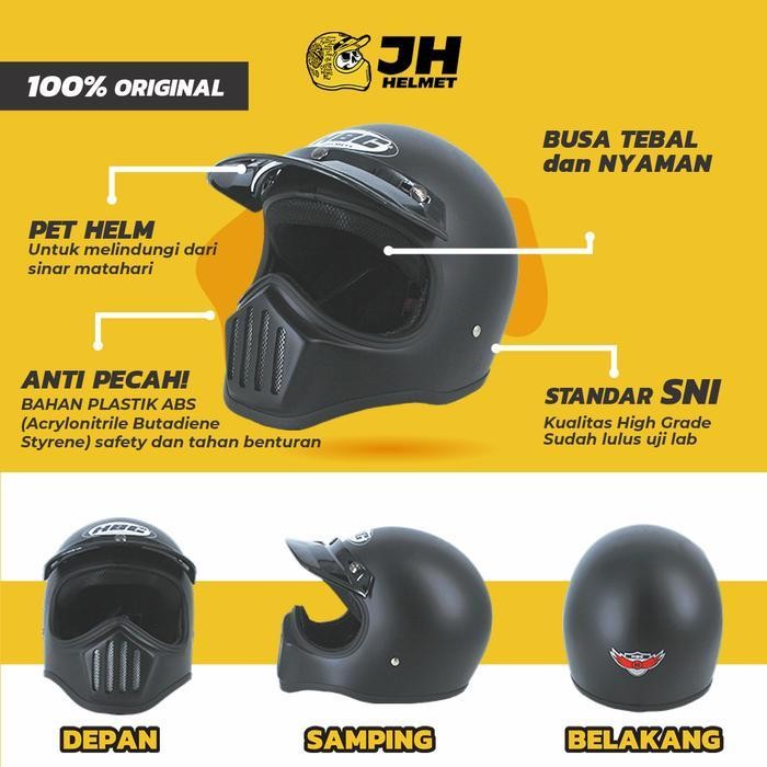 Pdp Helm Cakil Hbc | Helm Retro | Full Face | Hbc Cakil | Jual Helm