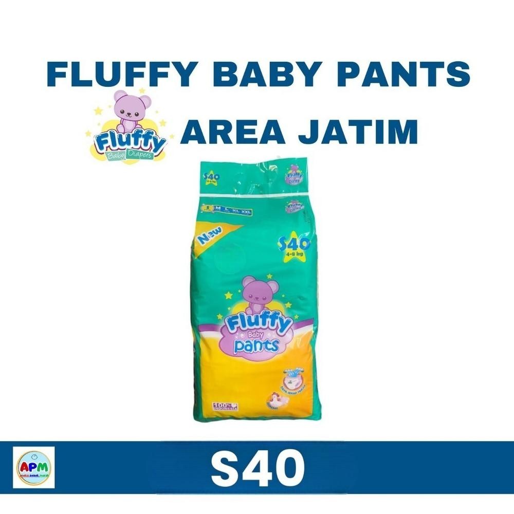 Buktikan Fluffy  Baby Pants 1 Karton S40 M30+2 L26+2 | Popok Bayi Celana | Baby Diapers Pants 1 Dus 