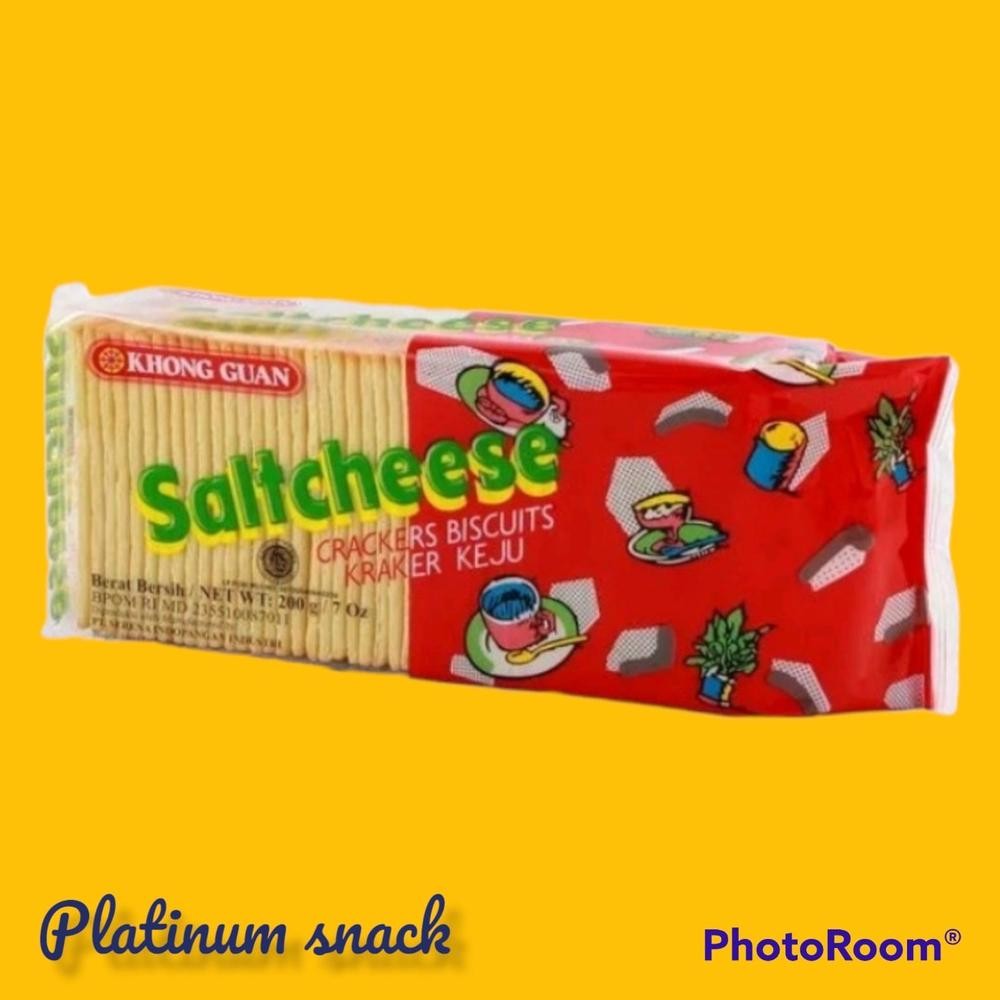 

Saltcheese Crackers Biskuit Keju 200 G | Khong Guan