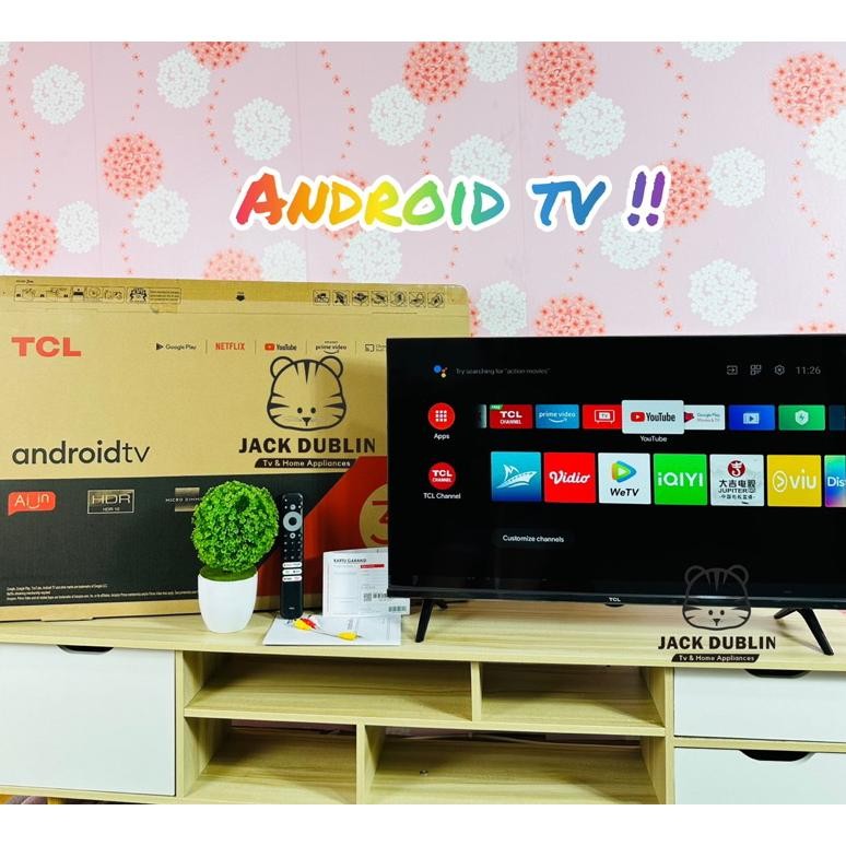 TV LED TCL 32 Inch 32L4B Android 11 YouTube Netflix Layar Garansi Resmi DiM