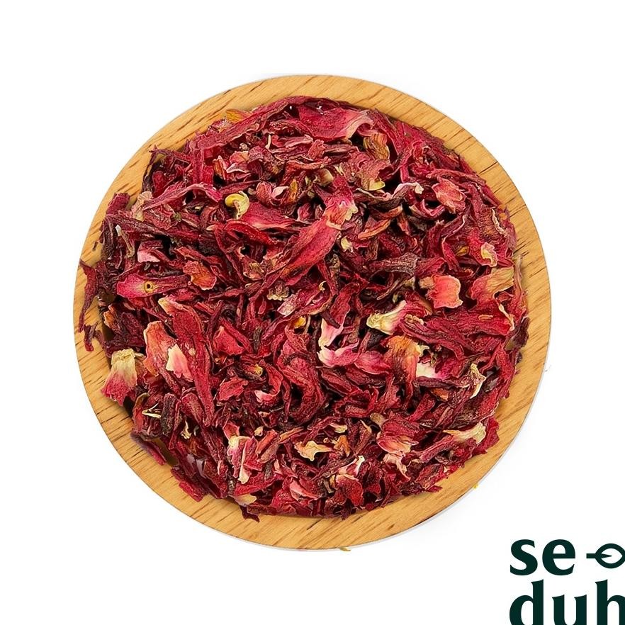 

Teh Bunga Rosella Merah Seih Cacah Red Roselle Flower Tea Flakes 100 Gram
