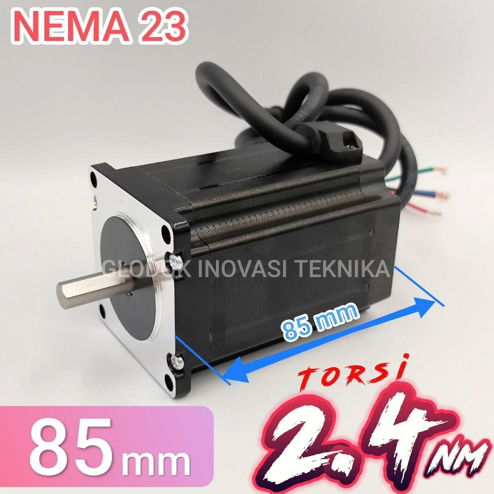 Motor Stepper Stepping 57 Steper NEMA 23 NEMA23 Bipolar 2 Phase 85mm DiM