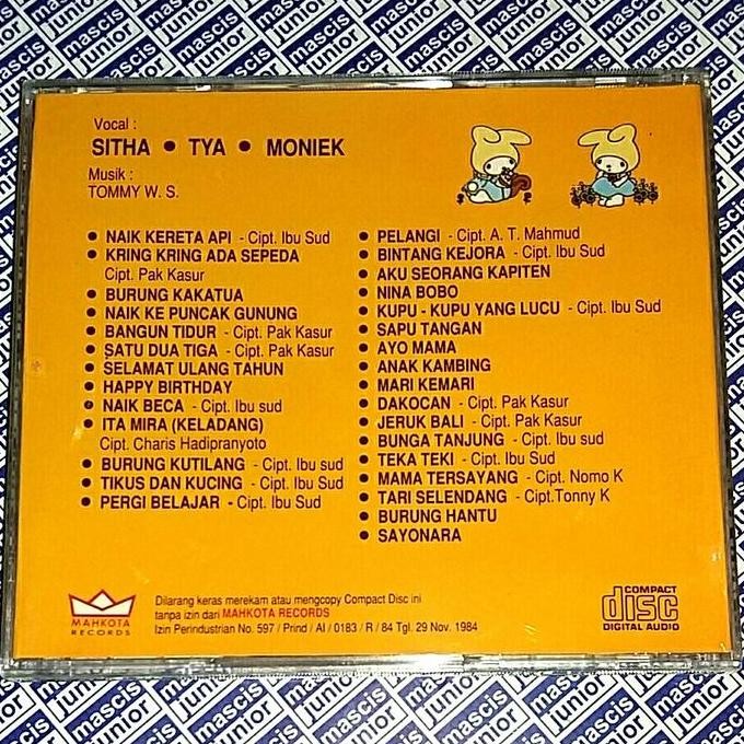 Cd 30 Lagu Taman Kanak Kanak Vol. 2 Harga Spesial