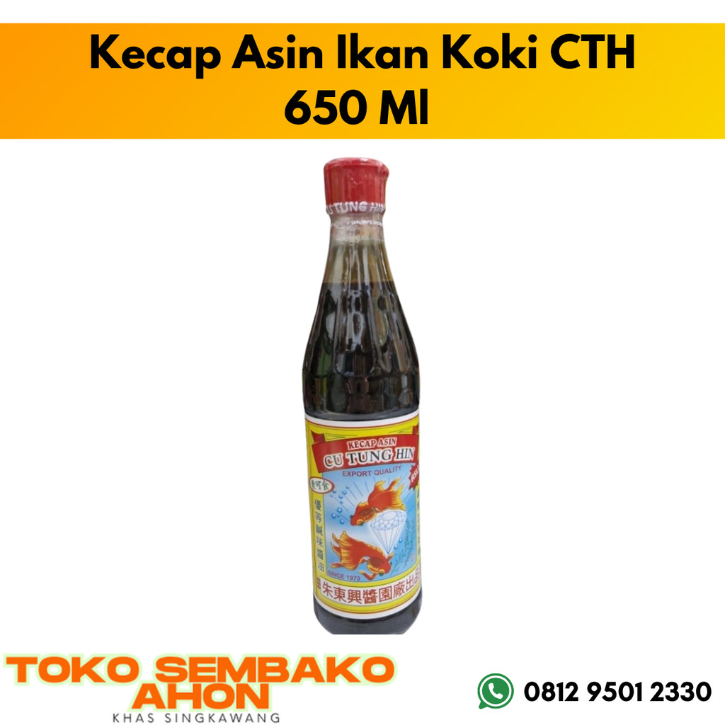 

Kecap Asin Ikan Koki CU TUNG HIN 650 ml ASLI ORIGINAL | KECAP KOKI CTH / Kecap Asin Cap Ikan Koki / Kecap Asin Cuthung Hin