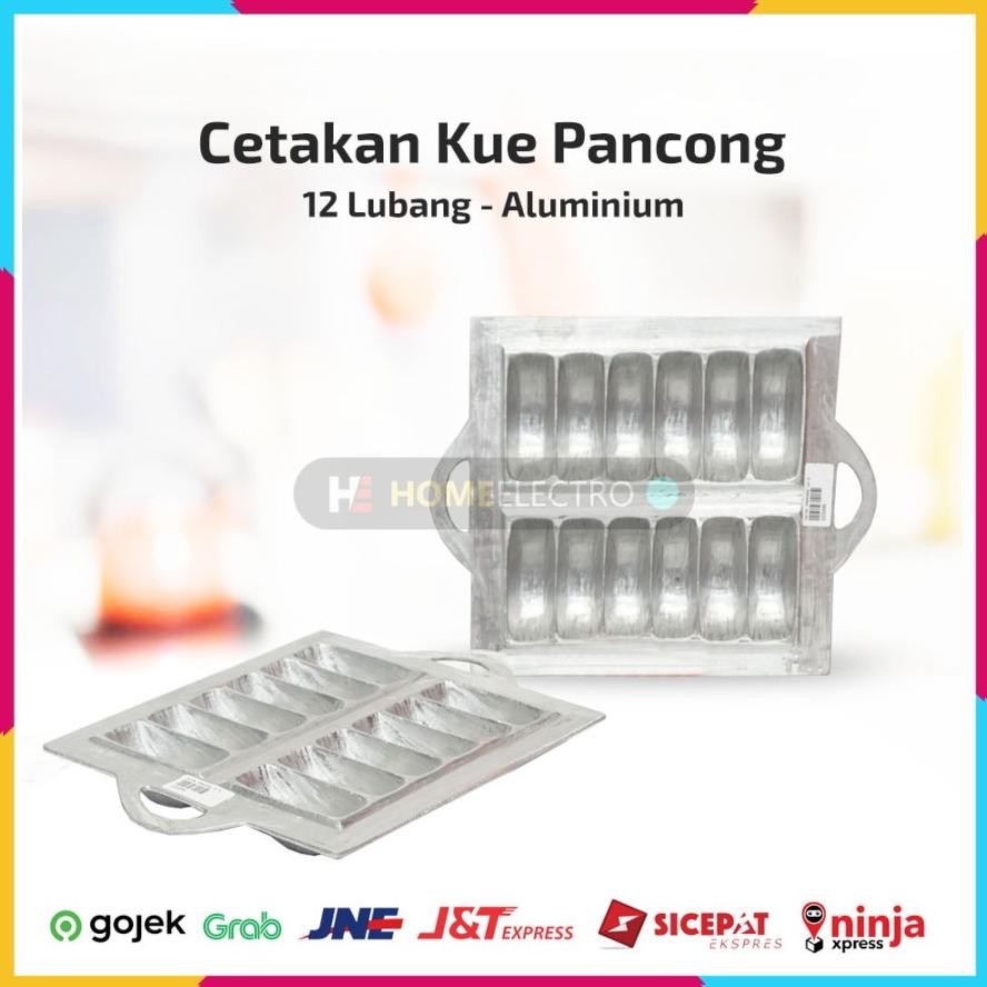 Cetakan Segi Kue Pukis 12 Lubang Tebal Aluminium Loyang Pancong Rangi MURAH