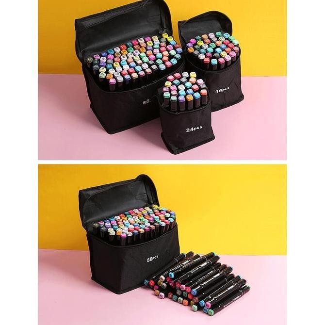 

TouchFive 168Pcs Warna Sketsa Spidol Umum General Marker Set Animation Markers / Sketch Twin Market Set Spidol