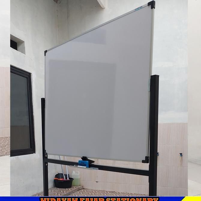 

Papan Tulis - Papan Tulis Standing Double Face 90 X 120 New Stok