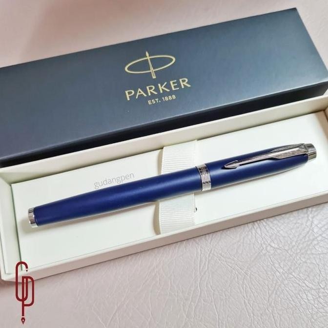 

Pulpen Parker Im Matte Blue Chrome Trim Ct Roller Ball Rb Original New Stok