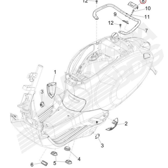 Cover Behel Vespa Sprint Original Piaggio