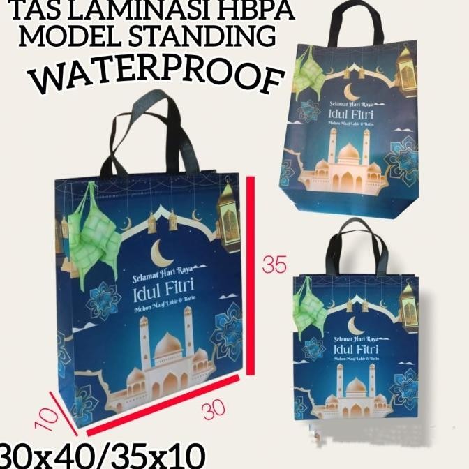 

th-23 Oy58 (Isi 12PCS) GOODIE BAG LAMINASI LEBARAN TAS HAMPERS IDUL FITRI SPUNBOND FULL COLOUR/ Tas Sembako Hemat Terlaris