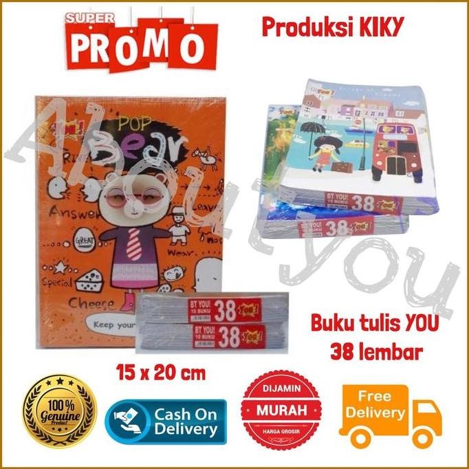 

Grosir 10 Buku Tulis EKONOMIS 38 lembar YOU by KIKY Book Buku Sekolah Anak Murah Kertas Paper