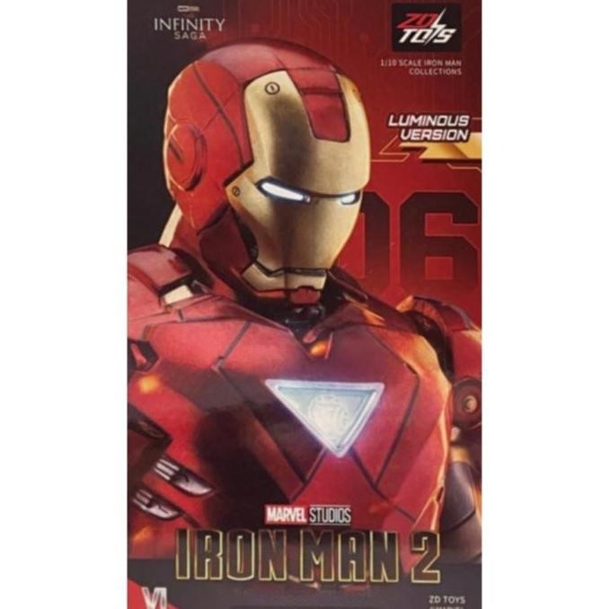 ZD Toys " IRON MAN 2 Movie " IRON MAN Mark 6 - Luminous Ver