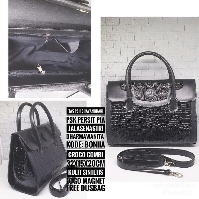 Handbag Wanita Tas Psh Bonia Croco Combi