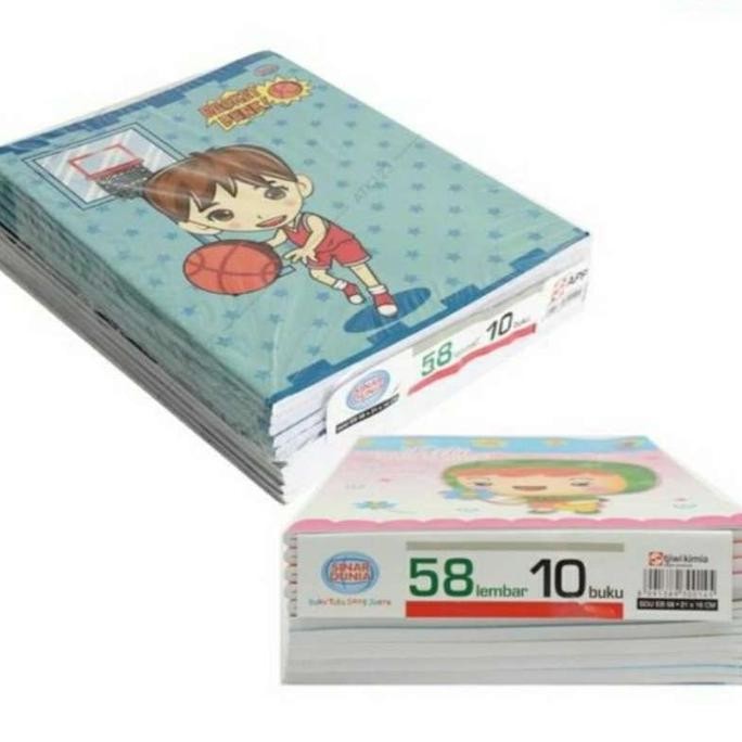 

Buku tulis sidu 58 Lembar sinar dunia 1 Pack (10 Buku)