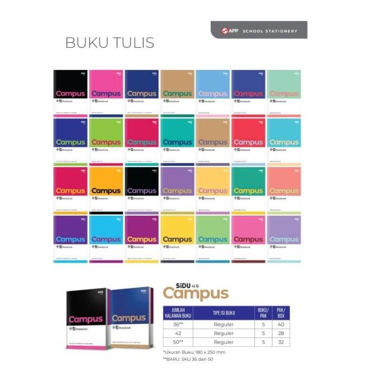 

Buku Tulis Sidu Maxi 42 lembar isi 5 pcs