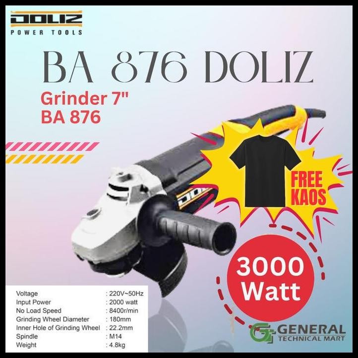TERBARU MESIN GERINDA TANGAN 7" DOLIZ BA876